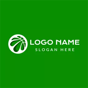 Abstract Logo Abstract Green Basketball logo design