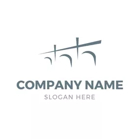 Transportation Logo Abstract Green Bridge logo design