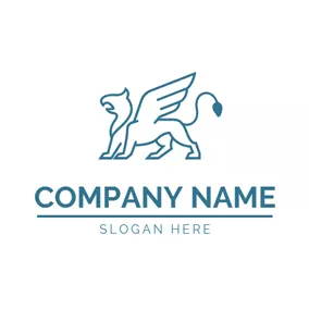 Griffin Logo Abstract Green Griffin logo design