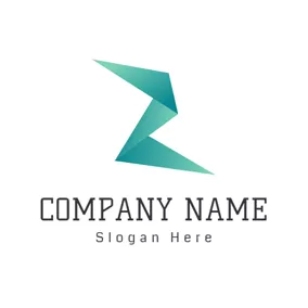 Zロゴ Abstract Green Letter Z logo design