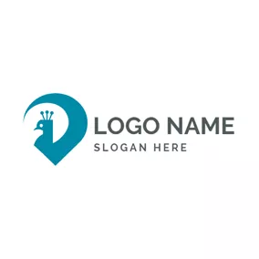 Peacock Logo Abstract Green Peacock Icon logo design