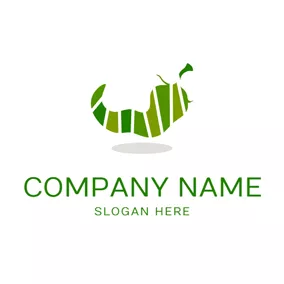 Restaurant Logo Abstract Green Pepper logo design