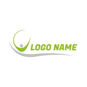 Abstract Logo Abstract Gymnastics Athlete logo design