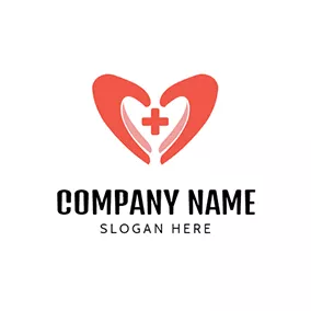 First Aid Logo Abstract Hand and Cross logo design