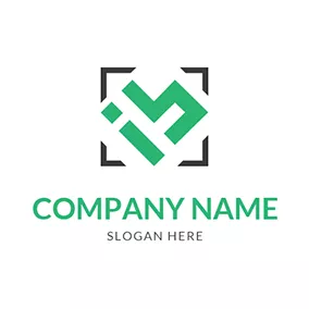 Iロゴ Abstract Heart Letter I B logo design