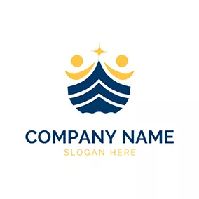 Ark Logo Abstract Human and Ark logo design