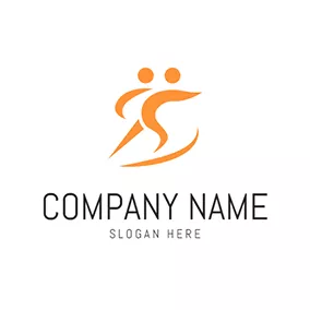 Sr Logo Abstract Human Letter R S logo design