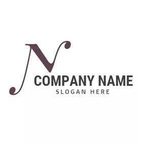 Letter Logo Abstract Khaki Letter N logo design