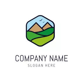 Park Logo Abstract Mountain and Park logo design