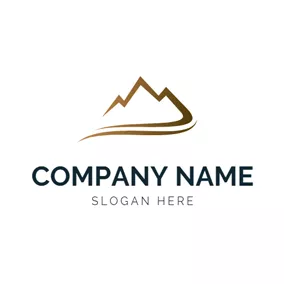 Abstract Logo Abstract Pathway and Mountain logo design