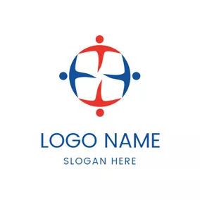 Non-profit Logo Abstract People and United Community logo design