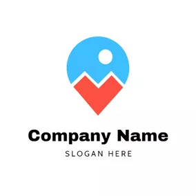 Pin Logo Abstract Pin Point logo design