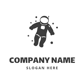 Planet Logo Abstract Planet and Astronaut logo design
