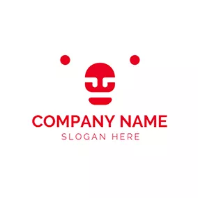 考拉 Logo Abstract Red Koala Icon logo design