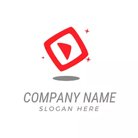 Logótipo TV Abstract Red Tv Icon logo design