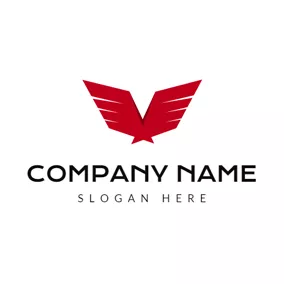 Falcon Logo Abstract Red Wing logo design