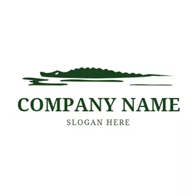 Crocodile Logo Abstract River and Alligator logo design