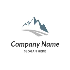 Hill Logo Abstract River and Hill logo design