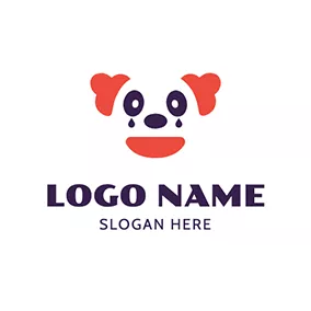 Clown Logo Abstract Sad Clown Cry logo design