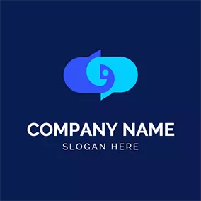 Smile Logo Abstract Smile Communicate Dialogue logo design