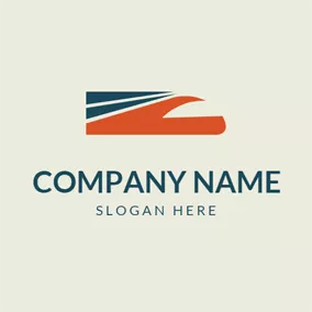 Train Logo Abstract Speed and Train logo design