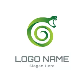 Snake Logo Abstract Spiral Snake logo design