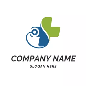Healthcare Logo Abstract Stethoscope and Cross logo design