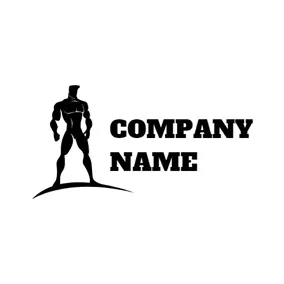 Body Logo Abstract Strong Muscle Male logo design