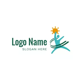 Abstract Logo Abstract Sun and Man logo design