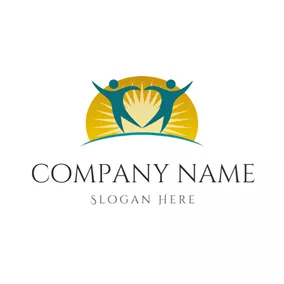 Non-profit Logo Abstract Sunlight and Person logo design