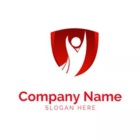 Hero Logo Abstract Superman Shield logo design