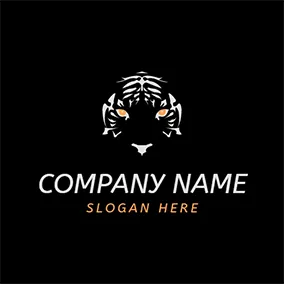 Emblem Logo Abstract Tiger Head Icon logo design