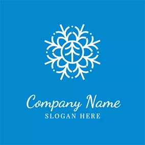 Plant Logo Abstract Tree Plant Snowflake logo design