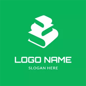 Literature Logo Abstract White Book Icon logo design