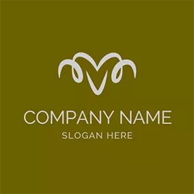 Sheep Logo Abstract White Cavel logo design