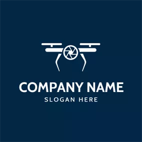 Flugzeuglogo Abstract White Drone Icon logo design