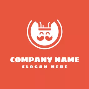 Restaurant Logo Abstract White Hat and Chef logo design