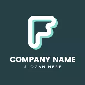 Logótipo F Abstract White Letter F logo design