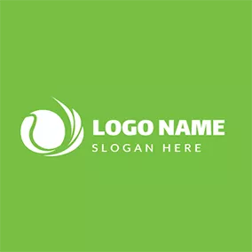 Tennis Logo Abstract White Tennis Ball logo design