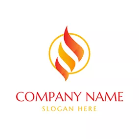 Abstract Logo Abstract Yellow and Red Fire logo design