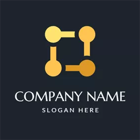 IT Logo Abstract Yellow Data logo design