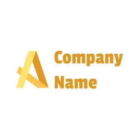 Letter Logo Abstract Yellow Letter A logo design