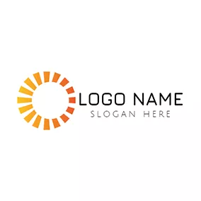 Sunshine Logos Abstract Yellow Sun logo design