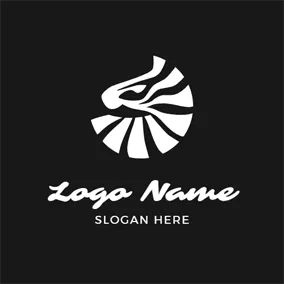 Zebra Logo Abstract Zebra Neck and Head logo design