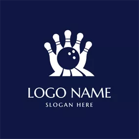 Bowling Logo Abundant Bowling Pin and Bowling logo design