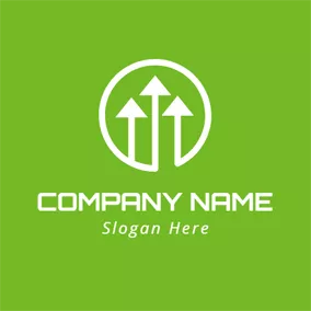 Logótipo Marketing Abundant White Arrows logo design