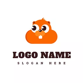 Hamster Logo Adorable Cartoon Hamster Design logo design