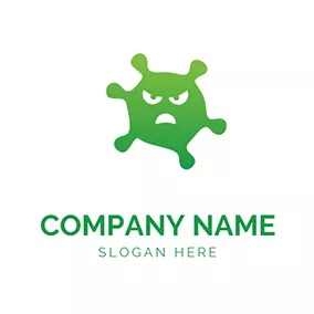 Virus Logo Adorable Cartoon Virus logo design