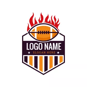 Club Logo Afire Rugby and Hexagon Badge logo design
