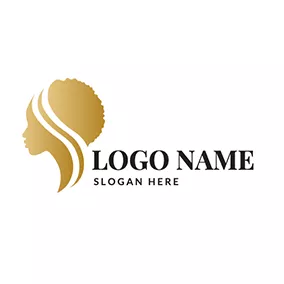 Afro Logo Afro Hair Portrait logo design